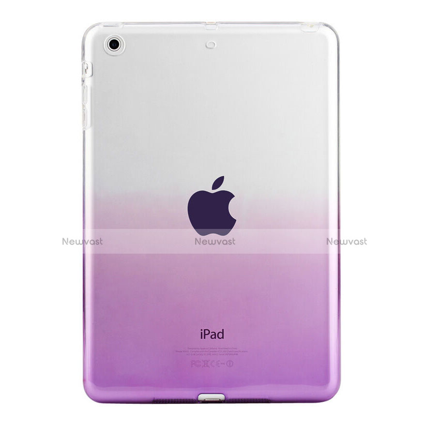 Ultra Slim Transparent Gradient Soft Case for Apple iPad Mini 3 Purple