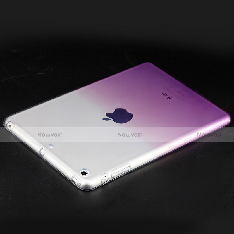 Ultra Slim Transparent Gradient Soft Case for Apple iPad Mini 3 Purple