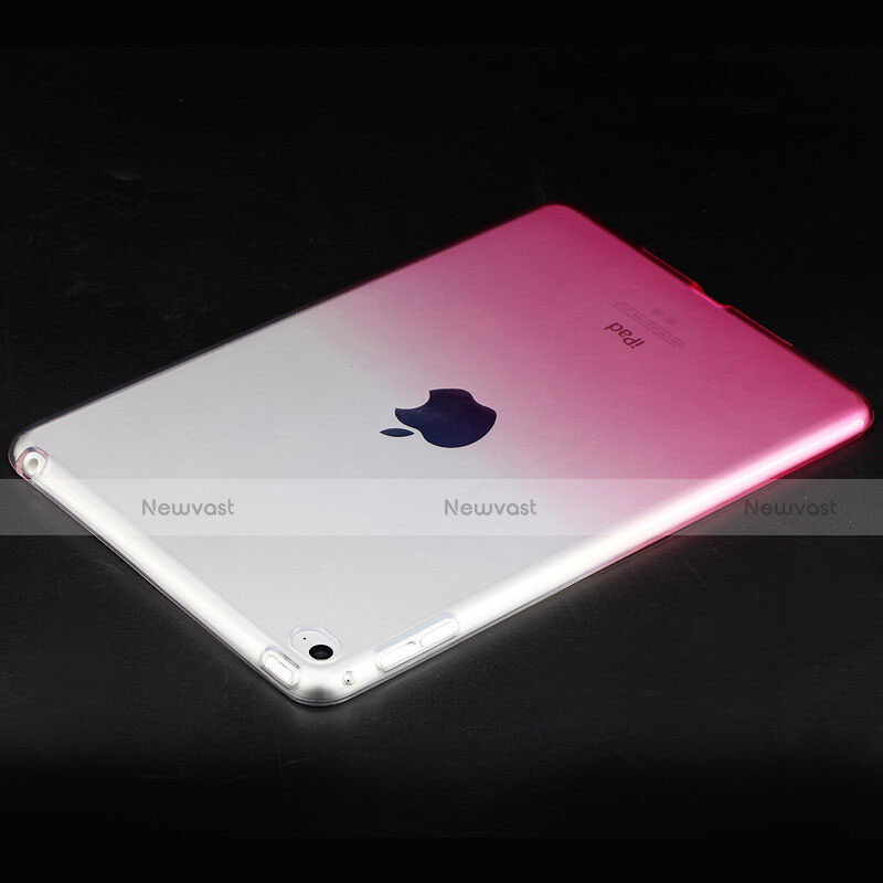 Ultra Slim Transparent Gradient Soft Case for Apple iPad Mini 4 Pink