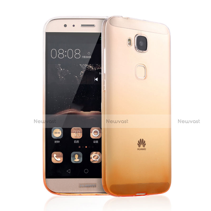 Ultra Slim Transparent Gradient Soft Case for Huawei G8 Yellow