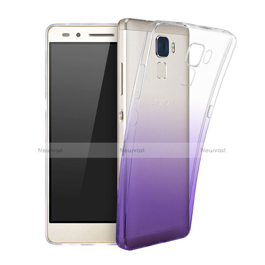 Ultra Slim Transparent Gradient Soft Case for Huawei GR5 Mini Purple