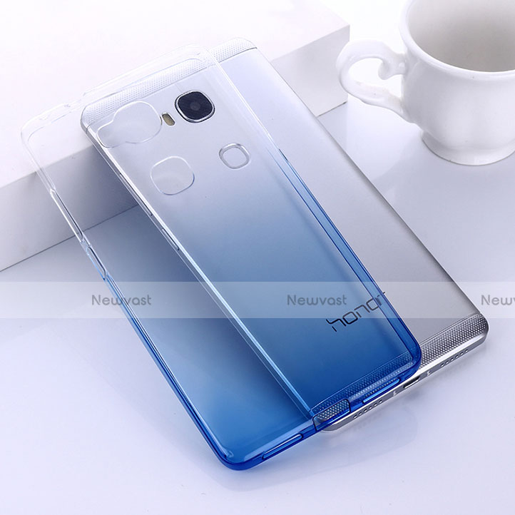 Ultra Slim Transparent Gradient Soft Case for Huawei Honor 5X Blue