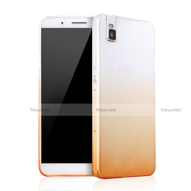 Ultra Slim Transparent Gradient Soft Case for Huawei Honor 7i shot X Yellow