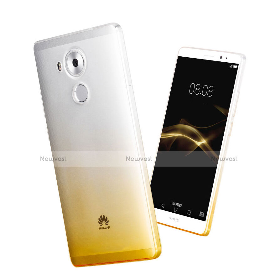 Ultra Slim Transparent Gradient Soft Case for Huawei Mate 8 Yellow