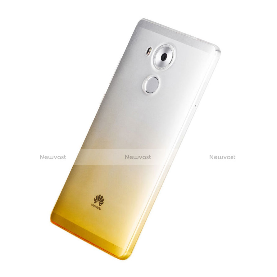 Ultra Slim Transparent Gradient Soft Case for Huawei Mate 8 Yellow
