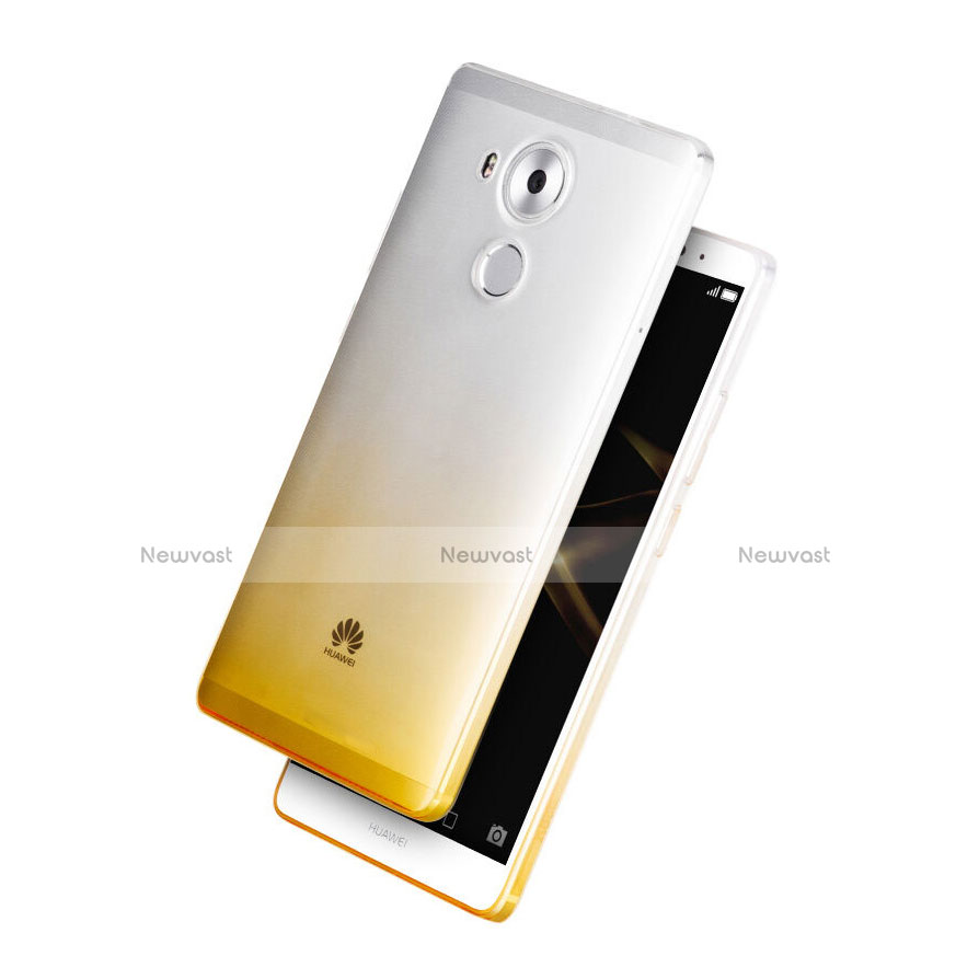 Ultra Slim Transparent Gradient Soft Case for Huawei Mate 8 Yellow