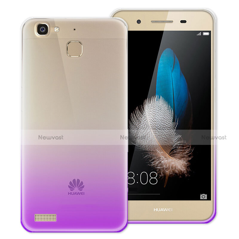 Ultra Slim Transparent Gradient Soft Case for Huawei P8 Lite Smart Purple