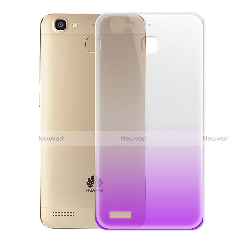 Ultra Slim Transparent Gradient Soft Case for Huawei P8 Lite Smart Purple