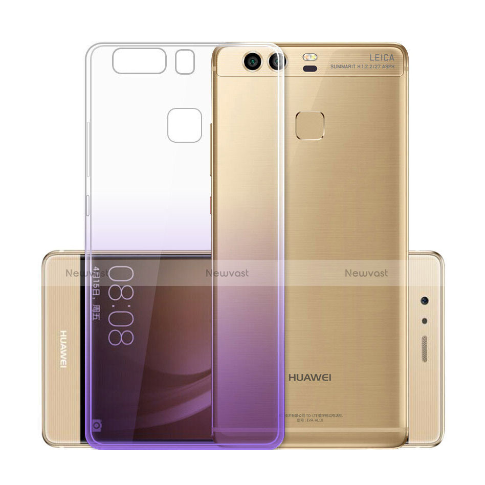 Ultra Slim Transparent Gradient Soft Case for Huawei P9 Plus Purple