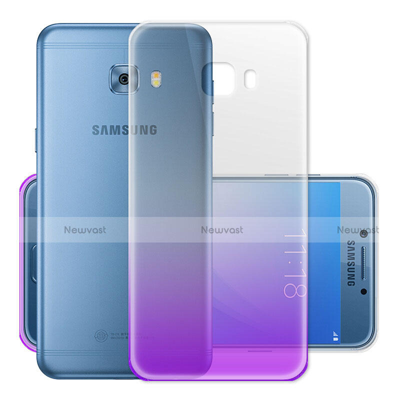 Ultra Slim Transparent Gradient Soft Case for Samsung Galaxy C5 Pro C5010 Purple