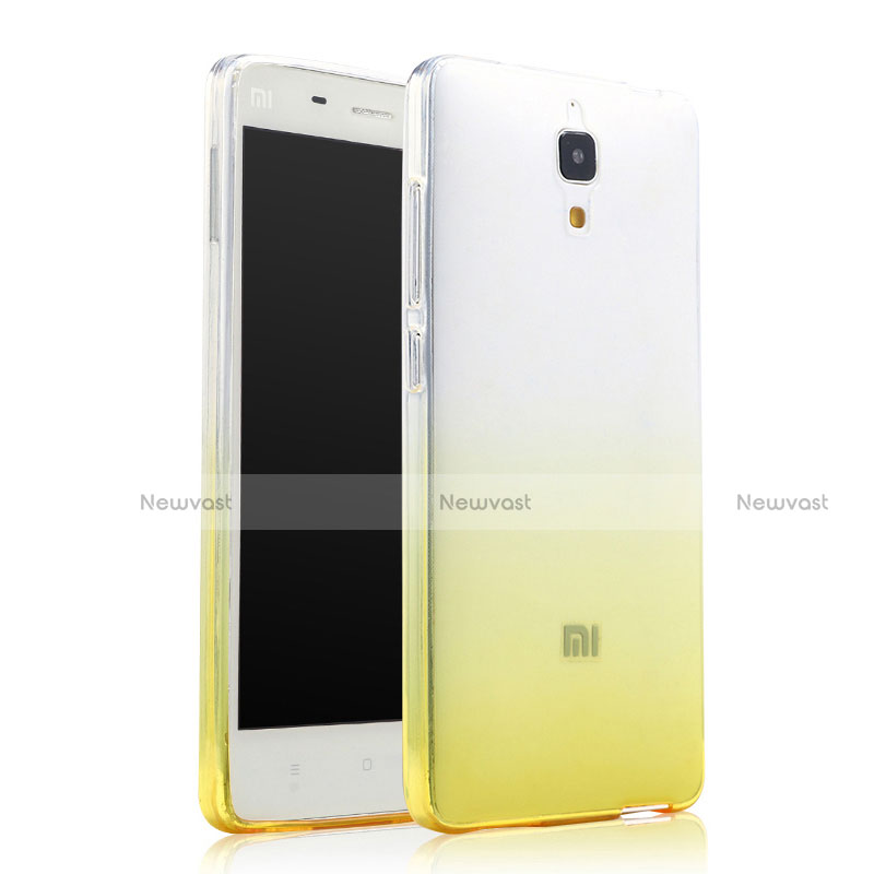 Ultra Slim Transparent Gradient Soft Case for Xiaomi Mi 4 LTE Yellow