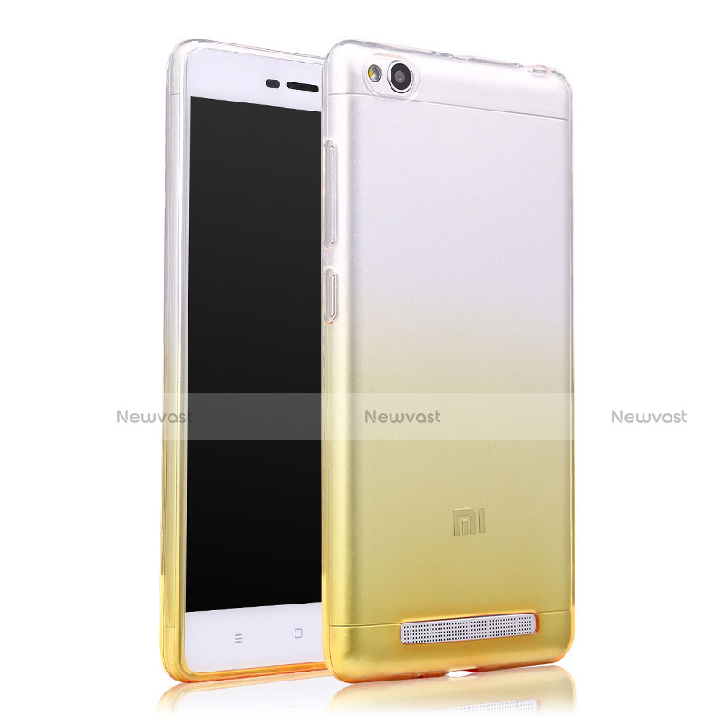 Ultra Slim Transparent Gradient Soft Case for Xiaomi Redmi 3 Yellow