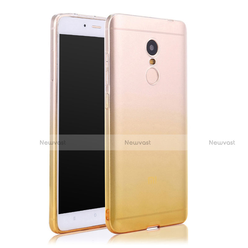 Ultra Slim Transparent Gradient Soft Case for Xiaomi Redmi Note 4 Standard Edition Yellow