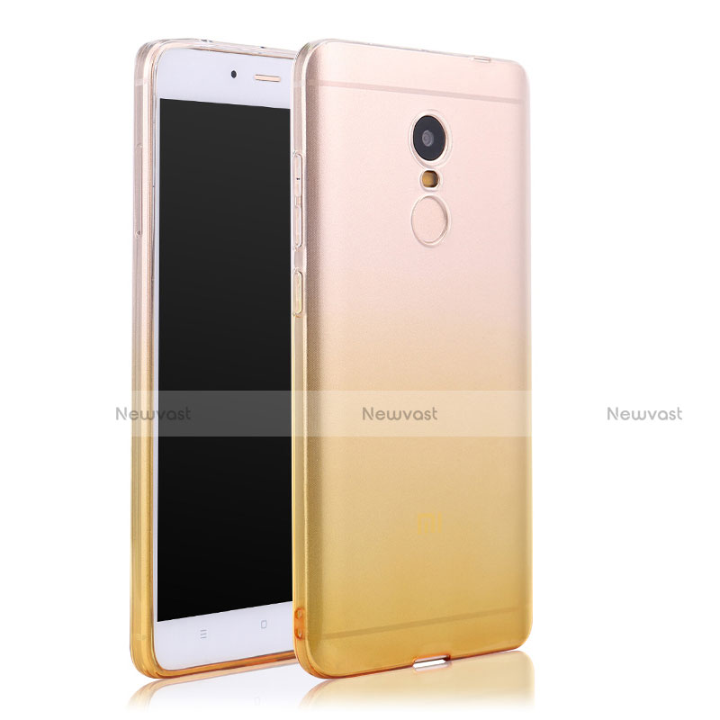 Ultra Slim Transparent Gradient Soft Case for Xiaomi Redmi Note 4X High Edition Yellow