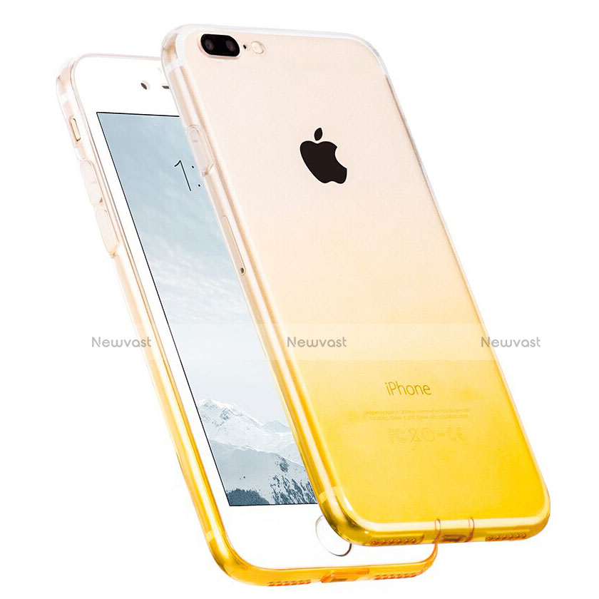 Ultra Slim Transparent Gradient Soft Case G01 for Apple iPhone 7 Plus Yellow