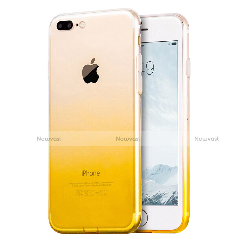 Ultra Slim Transparent Gradient Soft Case G01 for Apple iPhone 8 Plus Yellow