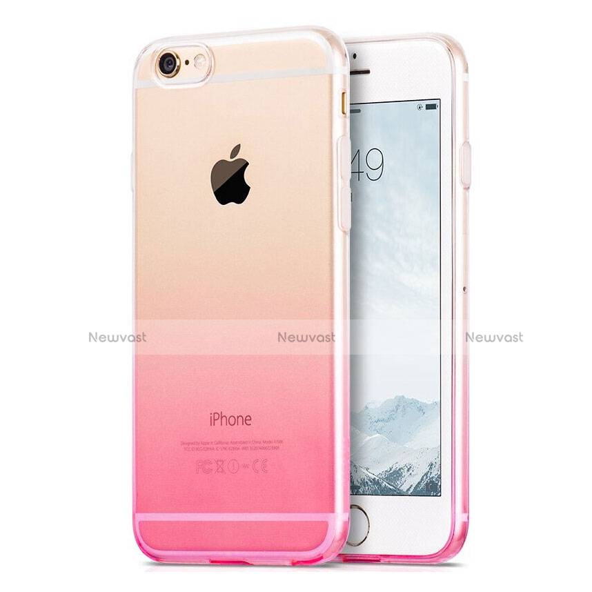 Ultra Slim Transparent Gradient Soft Case Z01 for Apple iPhone 6 Pink