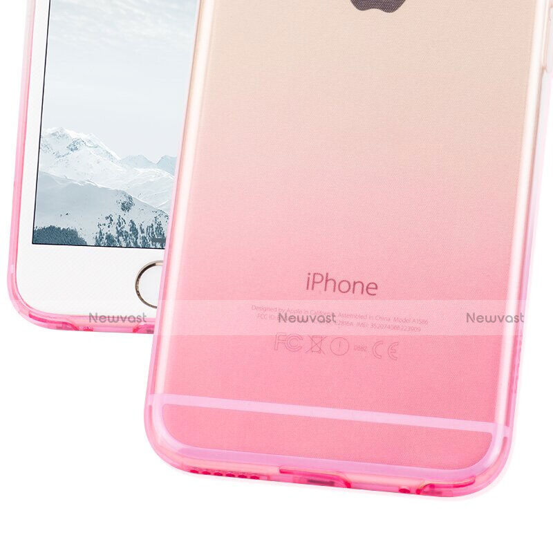 Ultra Slim Transparent Gradient Soft Case Z01 for Apple iPhone 6 Pink