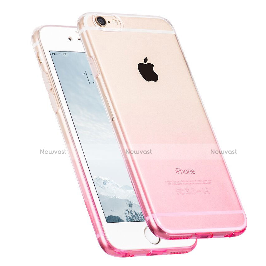 Ultra Slim Transparent Gradient Soft Case Z01 for Apple iPhone 6 Pink