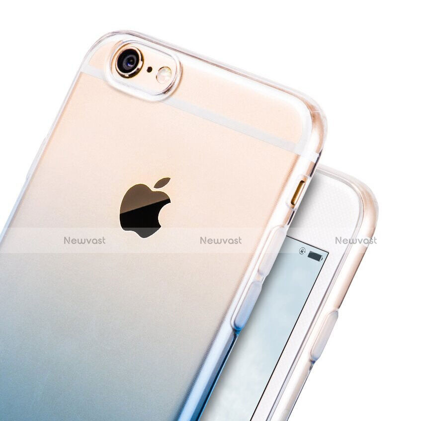 Ultra Slim Transparent Gradient Soft Case Z01 for Apple iPhone 6 Plus Blue