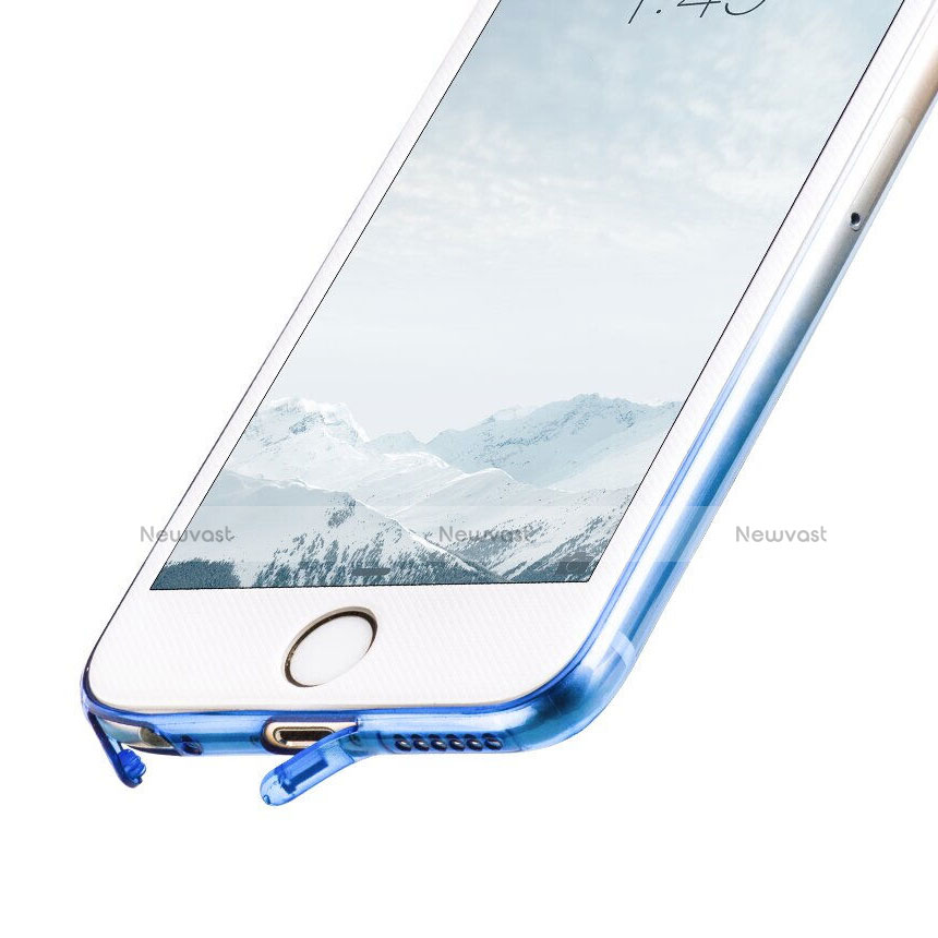 Ultra Slim Transparent Gradient Soft Case Z01 for Apple iPhone 6 Plus Blue