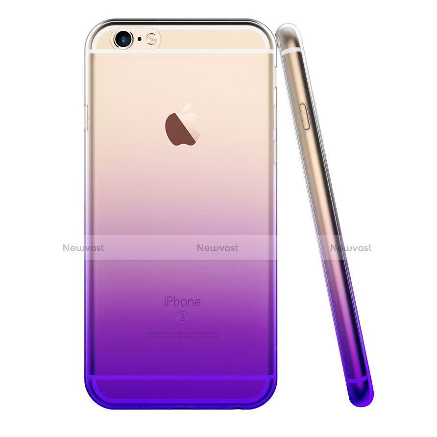 Ultra Slim Transparent Gradient Soft Case Z01 for Apple iPhone 6S Plus Purple