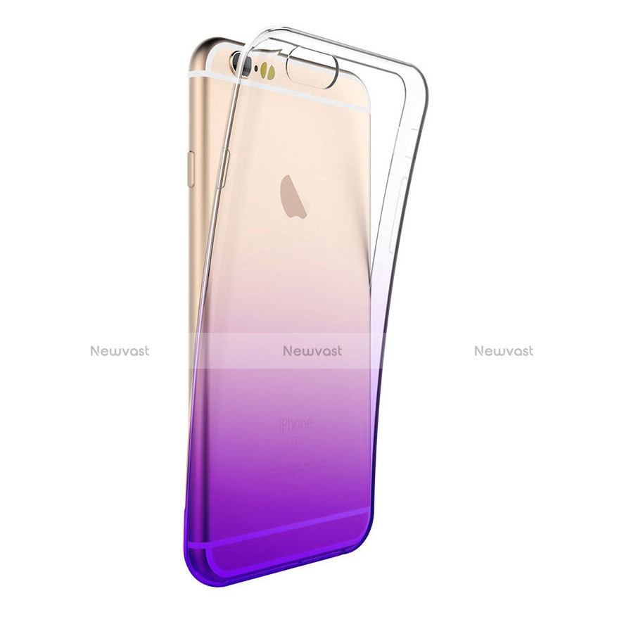 Ultra Slim Transparent Gradient Soft Case Z01 for Apple iPhone 6S Plus Purple