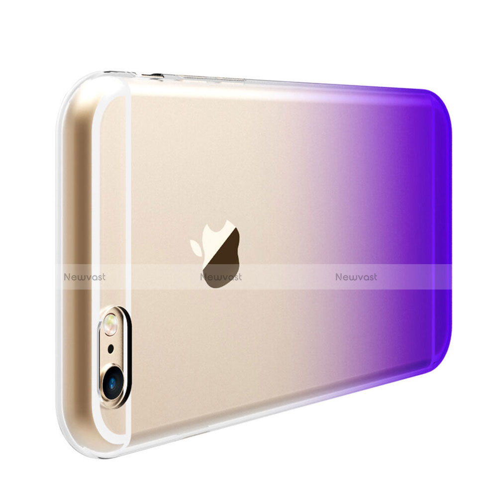 Ultra Slim Transparent Gradient Soft Case Z01 for Apple iPhone 6S Plus Purple