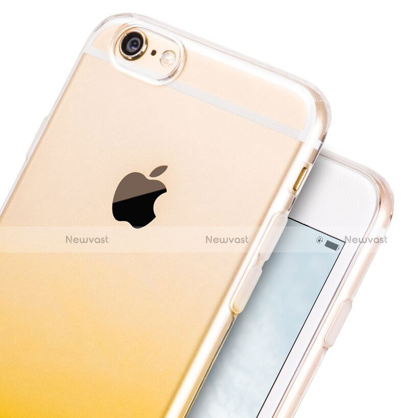 Ultra Slim Transparent Gradient Soft Case Z01 for Apple iPhone 6S Plus Yellow