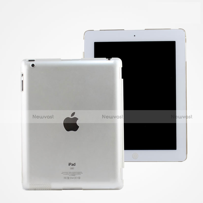 Ultra Slim Transparent Matte Finish Cover for Apple iPad 3 White