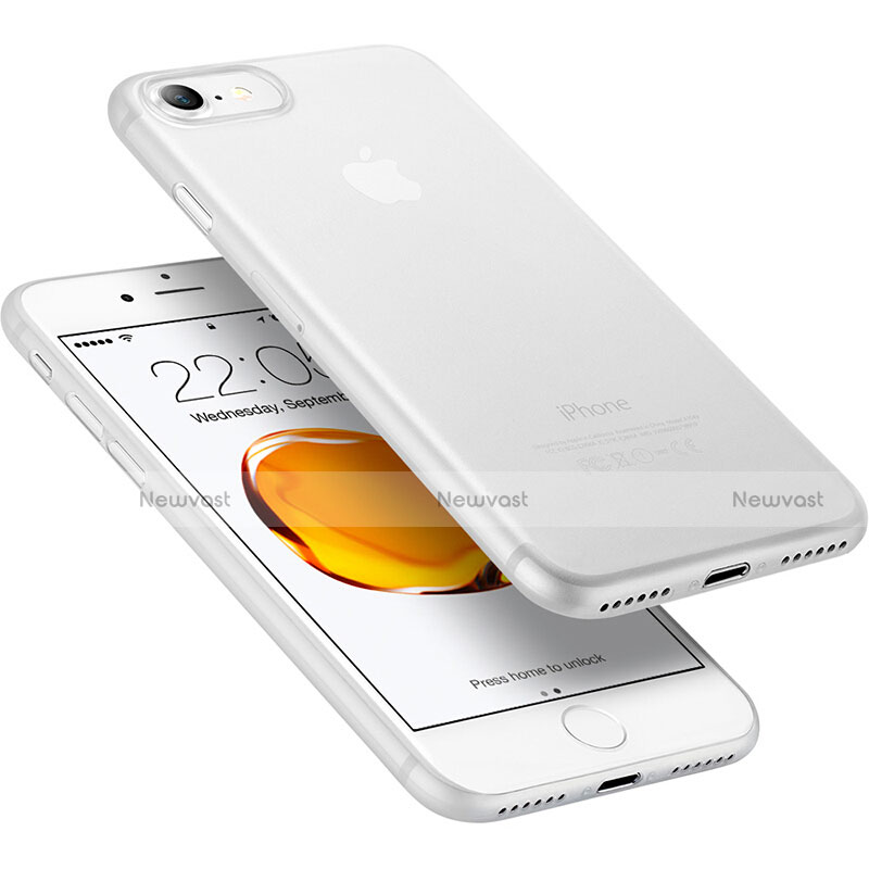 Ultra Slim Transparent Matte Finish Cover for Apple iPhone 7 White