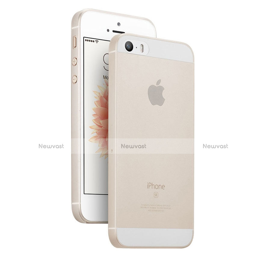 Ultra Slim Transparent Matte Finish Cover for Apple iPhone SE White