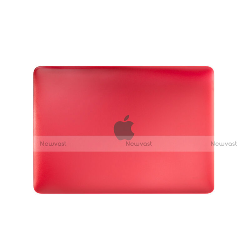 Ultra Slim Transparent Matte Finish Cover for Apple MacBook 12 inch Red