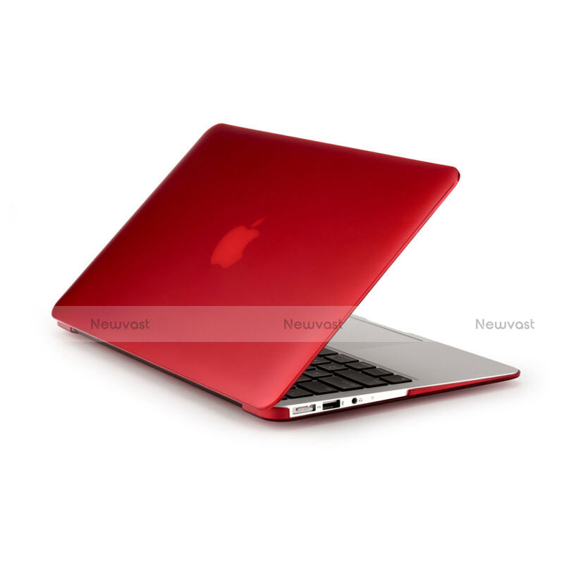 Ultra Slim Transparent Matte Finish Cover for Apple MacBook Air 11 inch Red