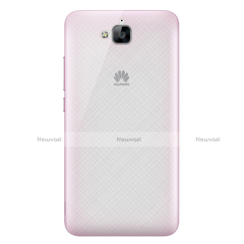 Ultra Slim Transparent Matte Finish Cover for Huawei Y6 Pro Pink