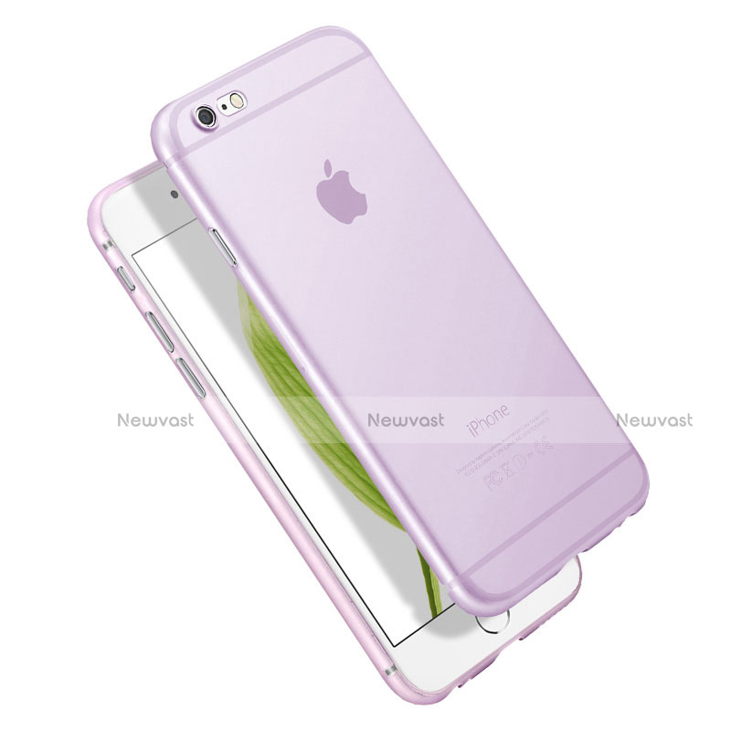 Ultra Slim Transparent Matte Finish Soft Case for Apple iPhone 6S Purple