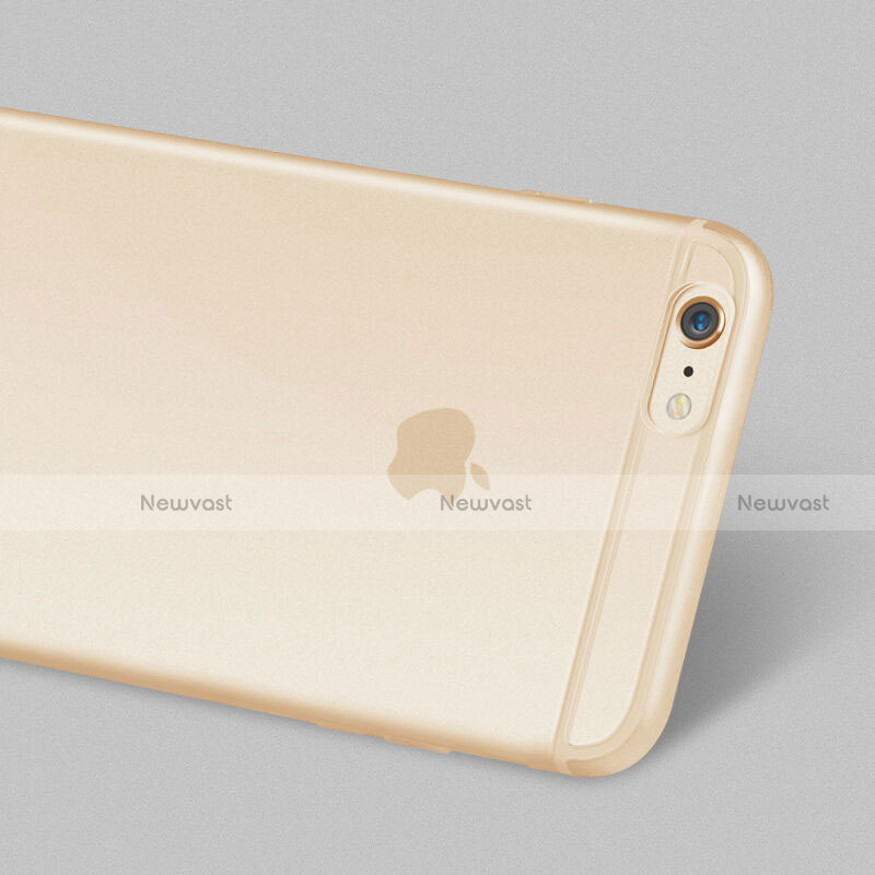 Ultra Slim Transparent Plastic Cover for Apple iPhone 6 Gold