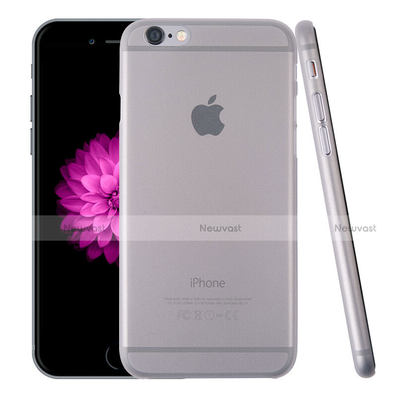 Ultra Slim Transparent Plastic Cover for Apple iPhone 6 Gray