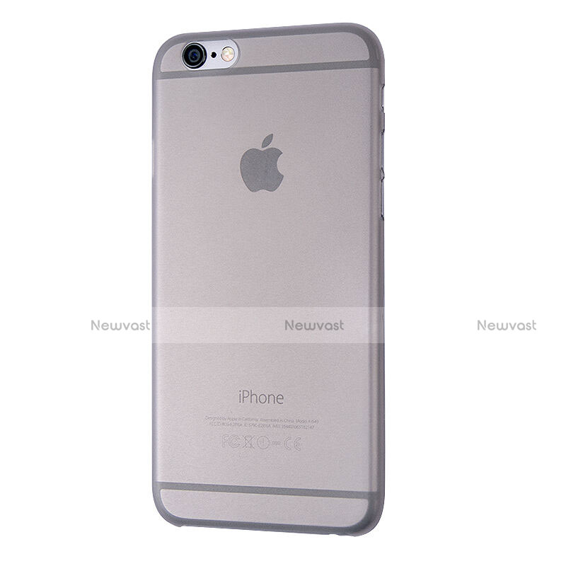 Ultra Slim Transparent Plastic Cover for Apple iPhone 6 Gray