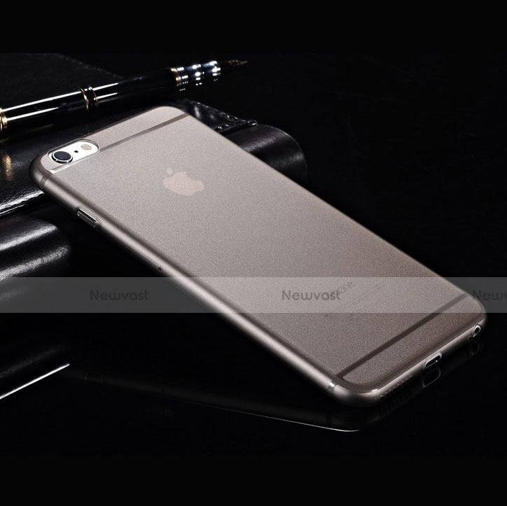 Ultra Slim Transparent Plastic Cover for Apple iPhone 6 Gray