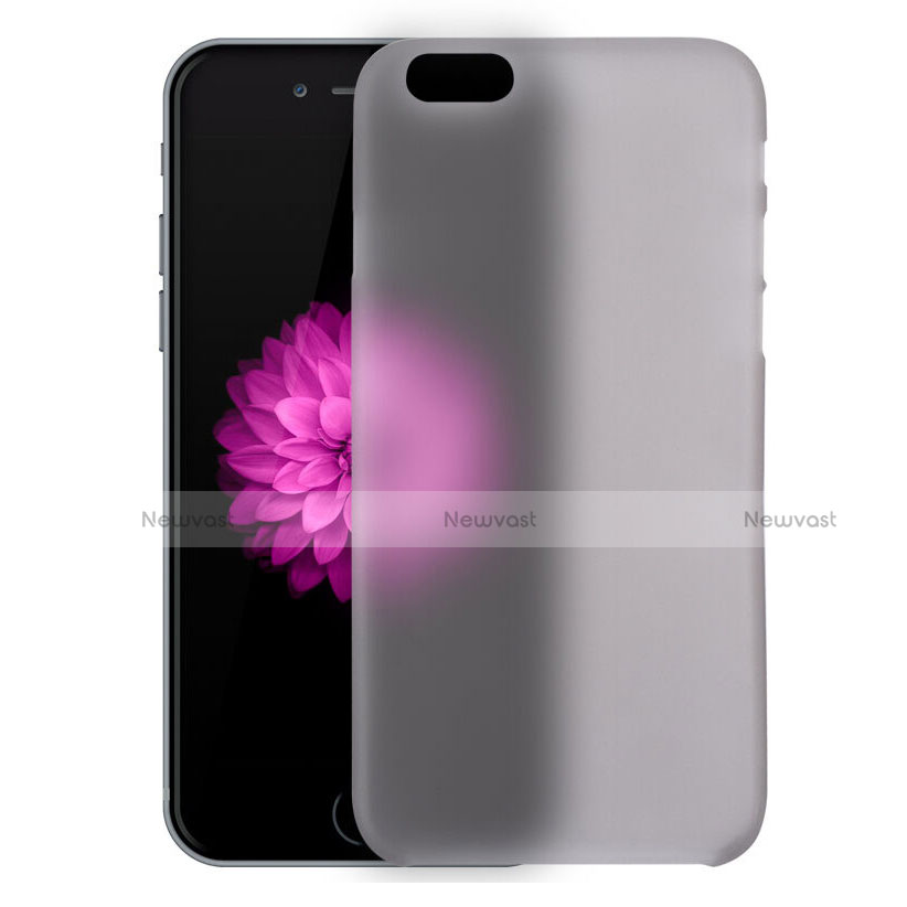 Ultra Slim Transparent Plastic Cover for Apple iPhone 6 Plus Gray