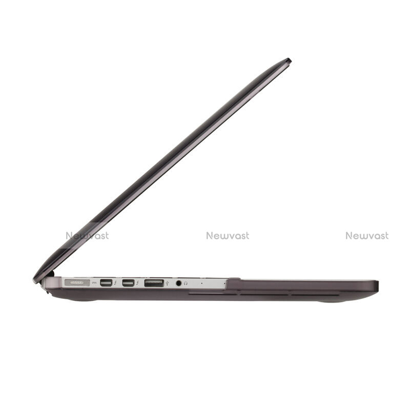 Ultra Slim Transparent Plastic Cover for Apple MacBook Pro 15 inch Gray