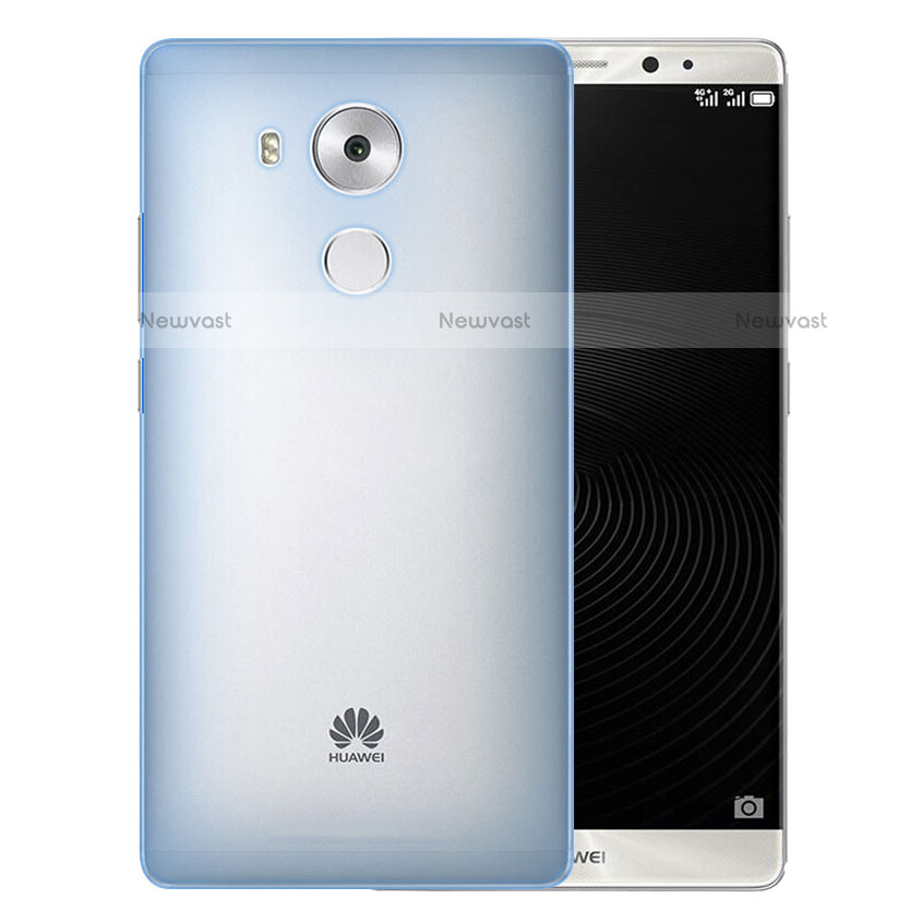 Ultra Slim Transparent Plastic Cover for Huawei Mate 8 Blue