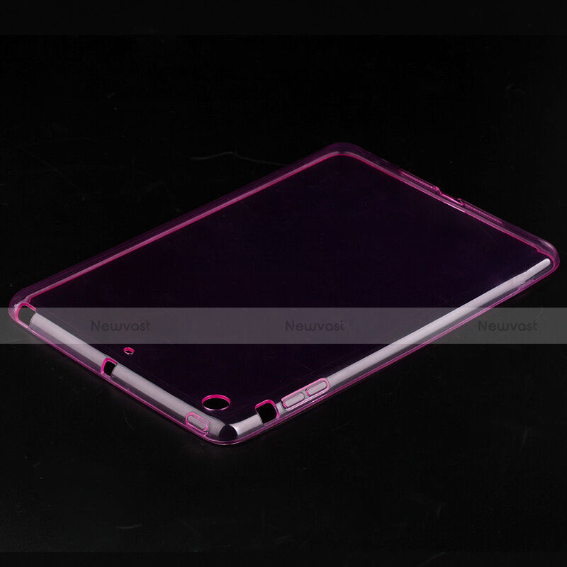 Ultra Slim Transparent TPU Soft Case for Apple iPad Mini 2 Pink