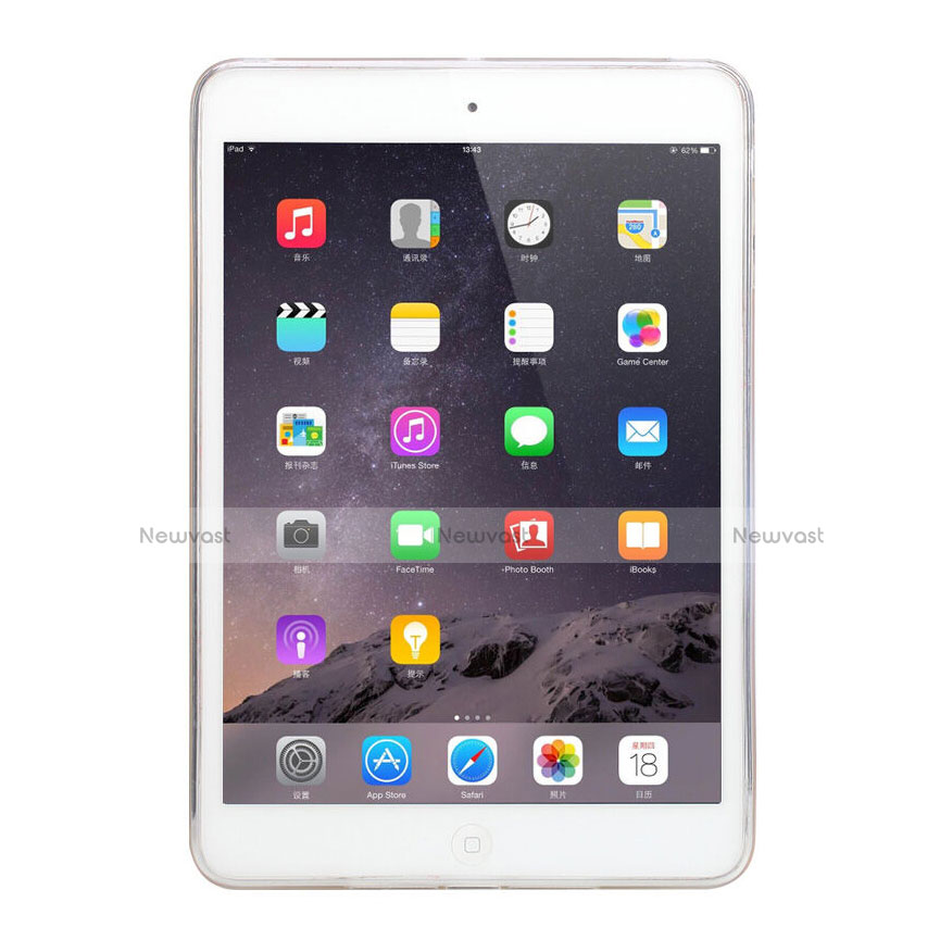 Ultra Slim Transparent TPU Soft Case for Apple iPad Mini 3 White