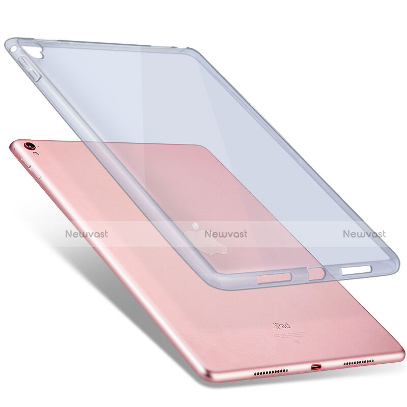 Ultra Slim Transparent TPU Soft Case for Apple iPad Pro 9.7 Blue