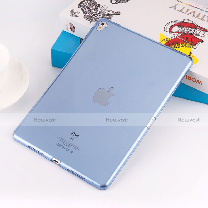 Ultra Slim Transparent TPU Soft Case for Apple iPad Pro 9.7 Blue