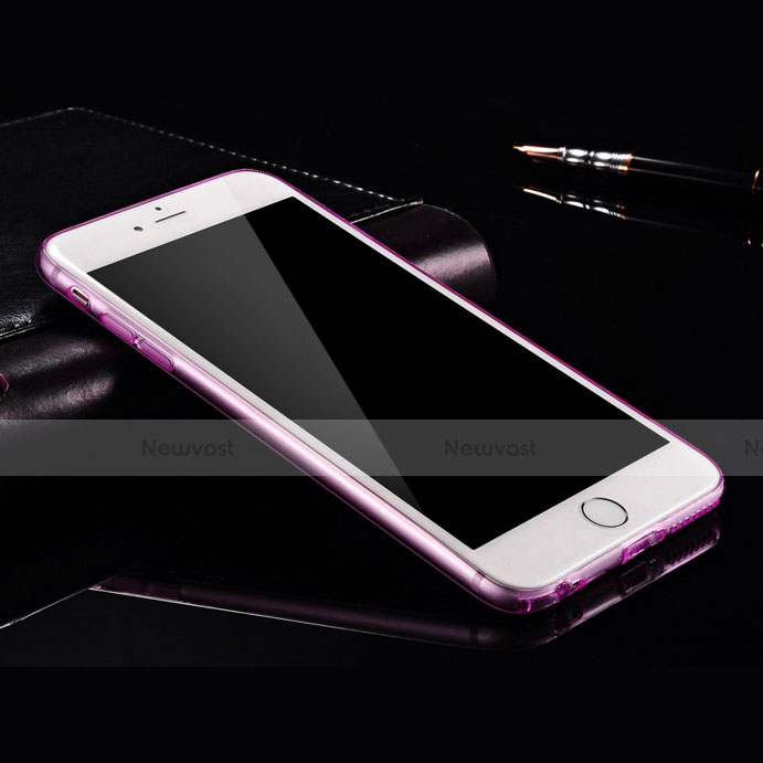 Ultra Slim Transparent TPU Soft Case for Apple iPhone 6 Purple