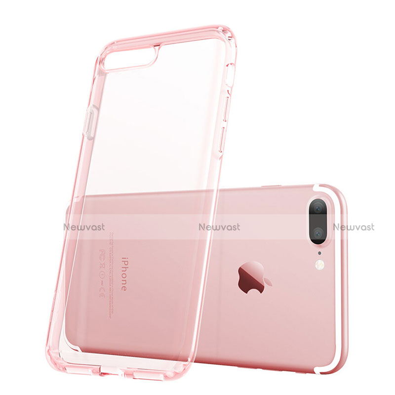 Ultra Slim Transparent TPU Soft Case for Apple iPhone 7 Plus Pink