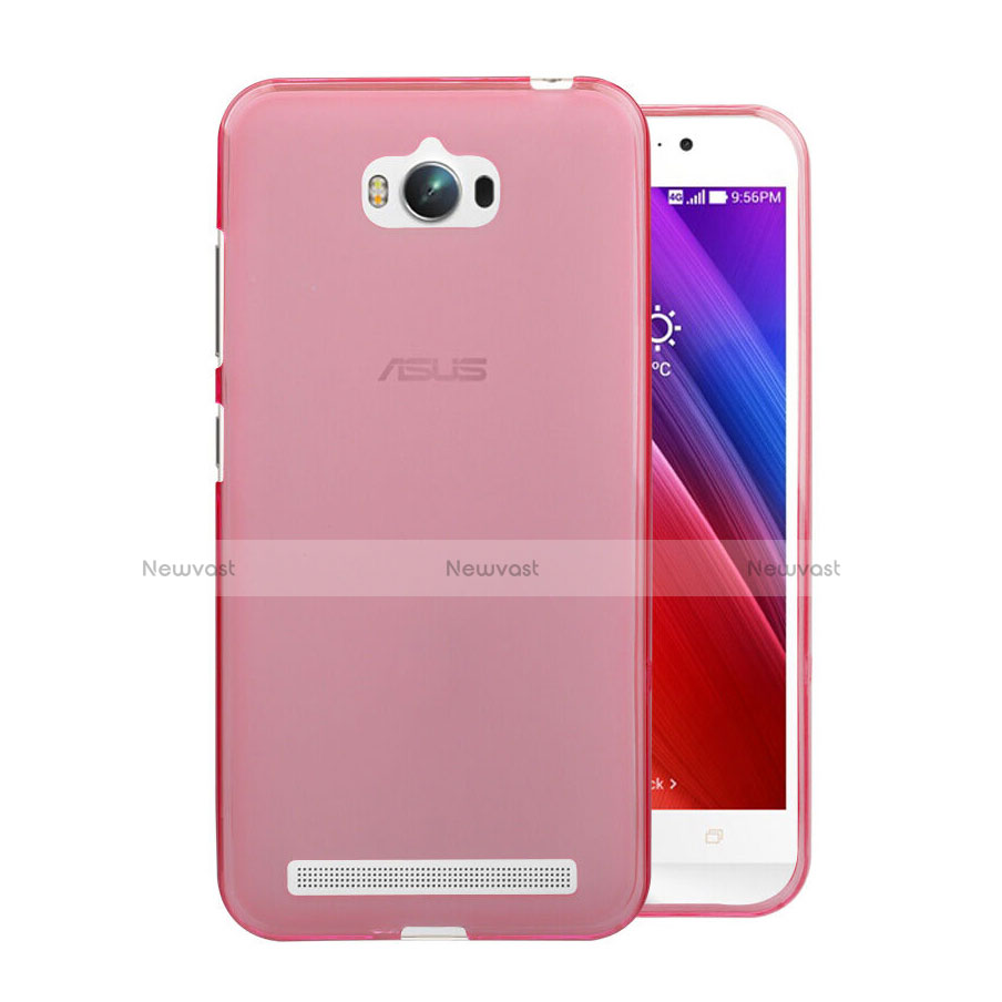 Ultra Slim Transparent TPU Soft Case for Asus Zenfone Max ZC550KL Pink